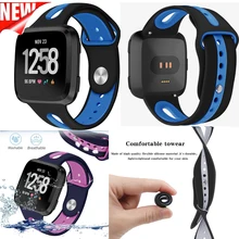 COMLYO Sport Silicone Band For Fitbit Versa Strap Two-tone Wrist bands Wristband Replacement Bracelet For Fitbit Versa Watchband