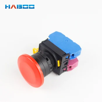 

10pcs/lot red mushroom head switch dia.22mm high quanlity latching,on-off push button switch 10A600V 1NO/NC