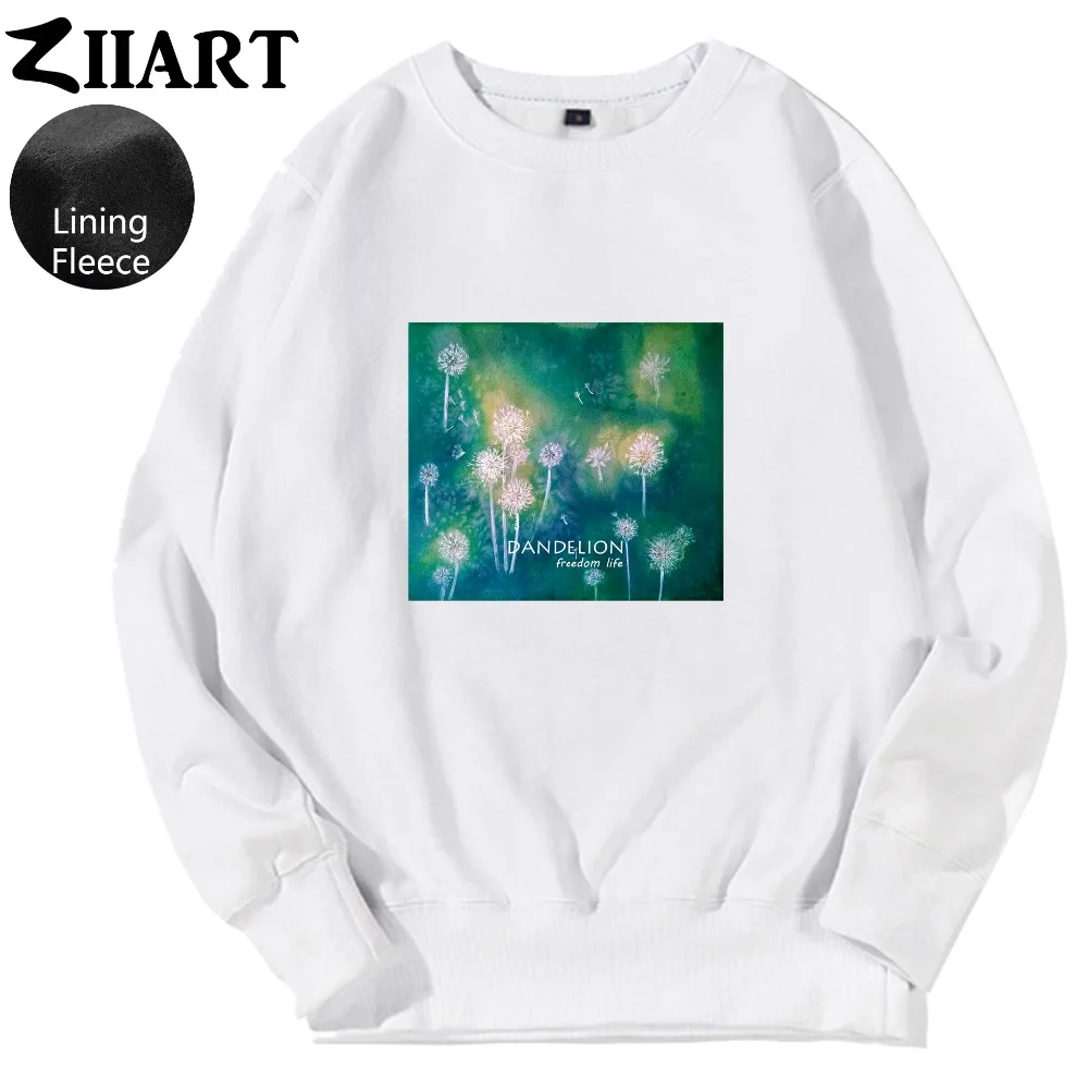 Dandelion Seeds Freedom life Taraxacum Green plant print Couple Clothes Woman teenager Girl Fleece Pullover Sweatshirts ZIIART Dandelion Seeds Freedom life Taraxacum Green plant print Couple Clothes Woman teenager Girl Fleece Pullover Sweatshirts ZIIART
