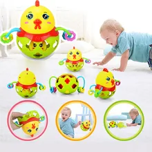 Buy 1pcs Plastic Bab Bell Random Color Rattles Handbell Chicken Musical Instrument Shaking Baby Jingle Bell Kid Educational Toy Free Shipping