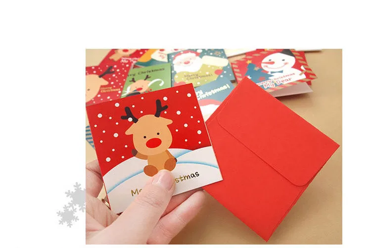 5 шт с Рождеством Санта-Клаус бумажная открытка декупаж почта поздравительная открытка подарочные открытки