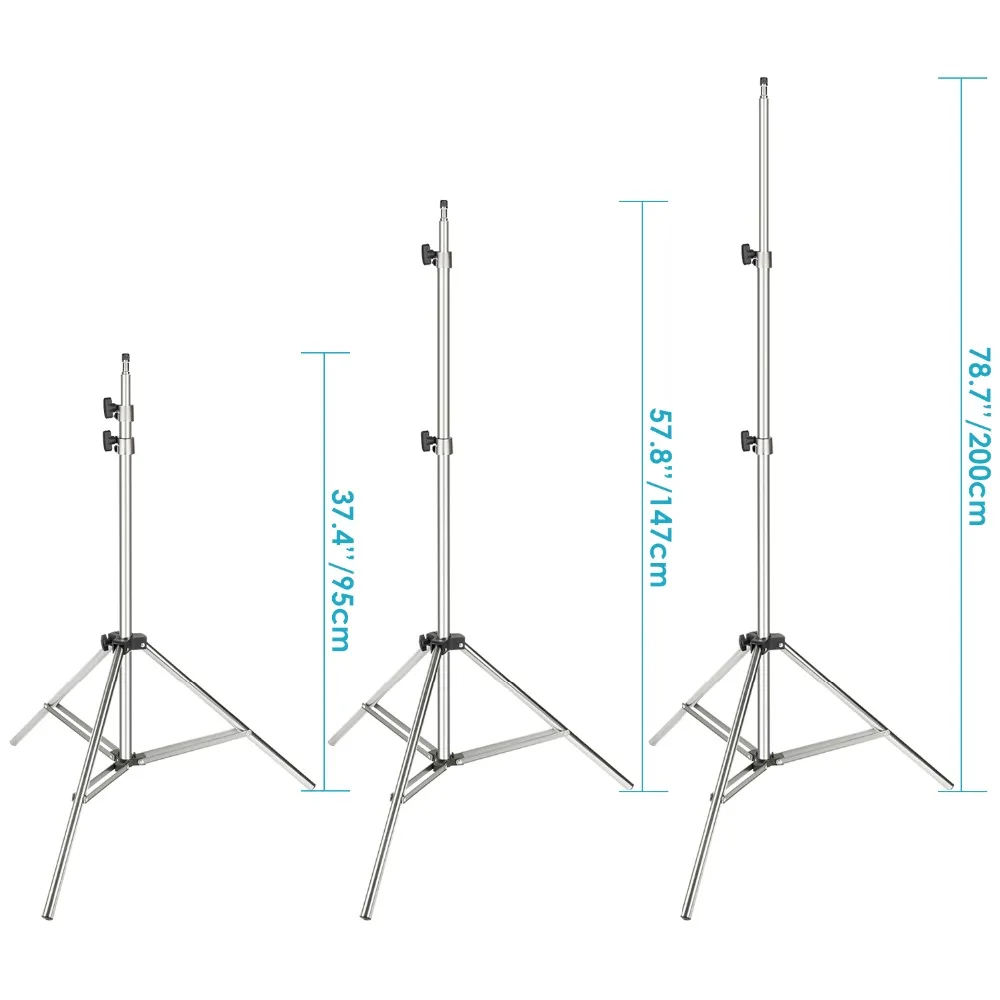 Neewer светильник из нержавеющей стали 1/4 дюйма, 78,7 дюйма/200 см Складная и портативная сверхпрочная подставка для студийного софтбокса