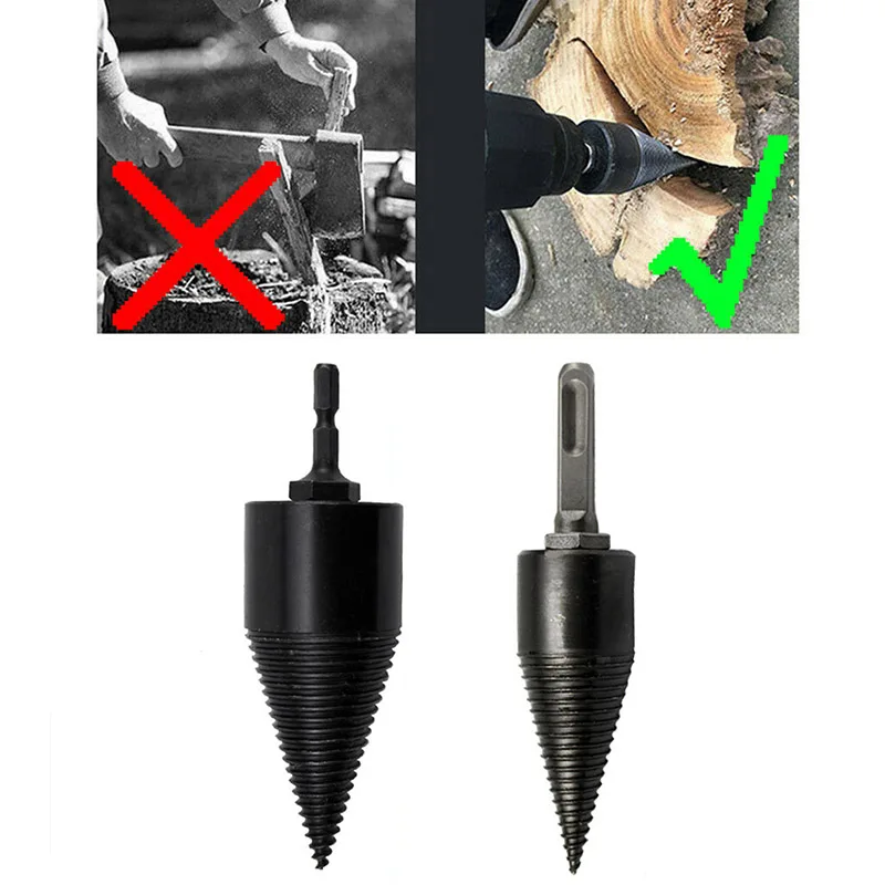 

High Speed Twist Drill Bit Wood Splitter Screw Cones Splitting Bit Wood Drill LE66