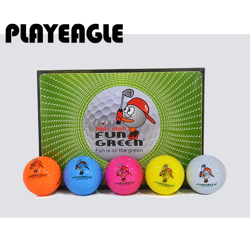 12 Pcs/Set 2 Layers Practice Golf Ball Colorful Golf Training Aids Balls for Kids/Adults OEM