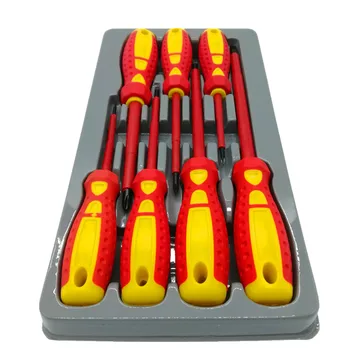 

Julydream 7PCS Insulated Screwdriver Set CR-V High Voltage 1000V Magnetic Phillips Slotted Screwdriver Durable Hand Tools