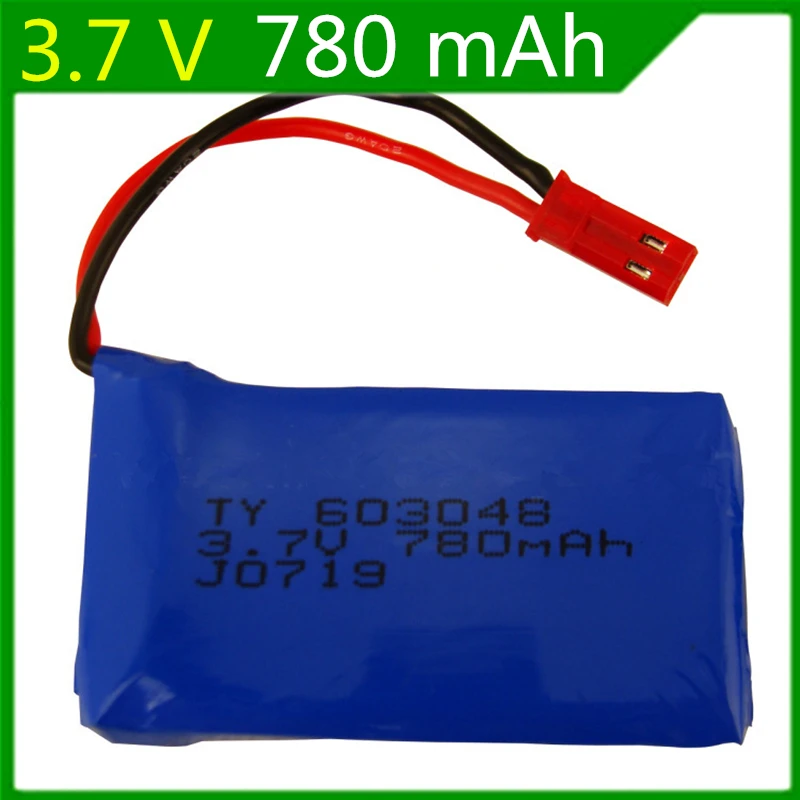 3.7V 780mAH  2PCS / lot WLtoys V686 remote control airplane remote control aircraft 3.7V 780mAH lithium battery JST plug 603048