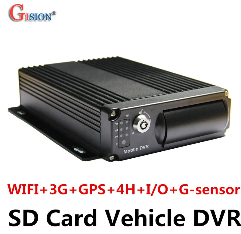 3G WiFi Mobile DVR H 264 4CH Real time GPS Track I O G sensor Vehicle