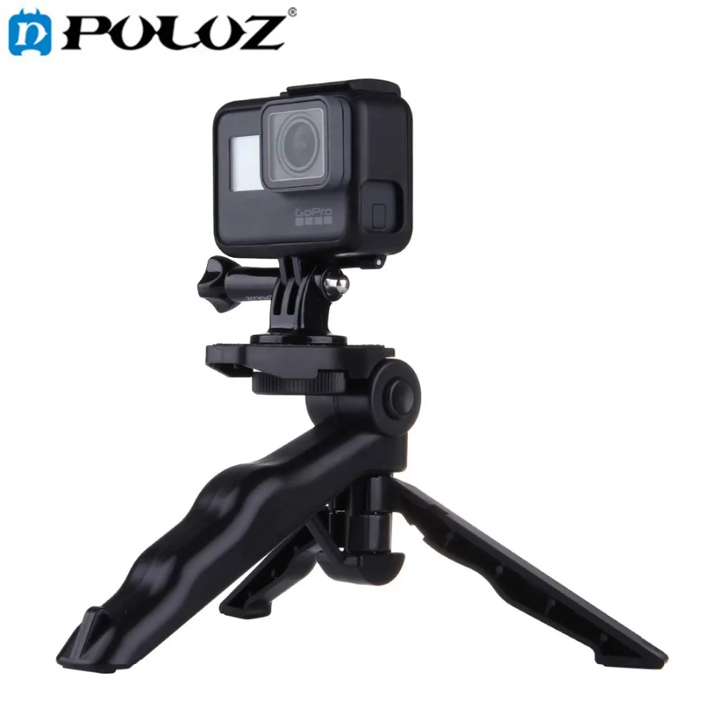 Puluz Grip Pieghevole Tripod Mount Con Adattatore E Viti Per Gopro Hero6/5/4/3 +/ 3/2/1, Sj4000/Dji Osmo Action Carico Max: 2 Kg