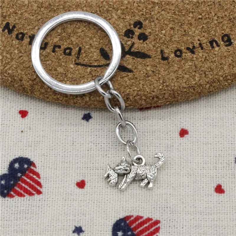 New Fashion cat catch mouse 21*12mm Pendant KeyChain DIY Jewelry Handmade Metal Keychain Party Gift | Украшения и аксессуары