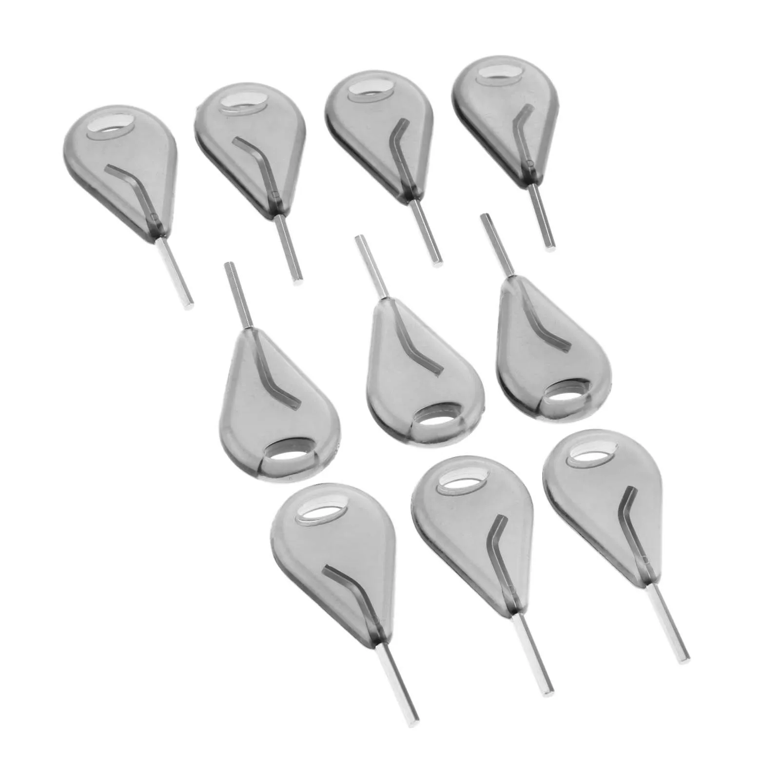 10 Pcs Surfboard Fin Key Surfing Tool Accessories Steel Hex Key And Plastic Molded Handle For Bodyboard Surfboard Longboard 52mm