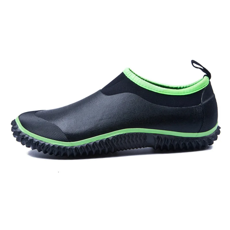 35-46 Big Size Low Rubber Rain Shoes Men Women Slip On Elastic Rainproof Waterproof Shoes Comfortable Soft Non Slip Rainshoes
