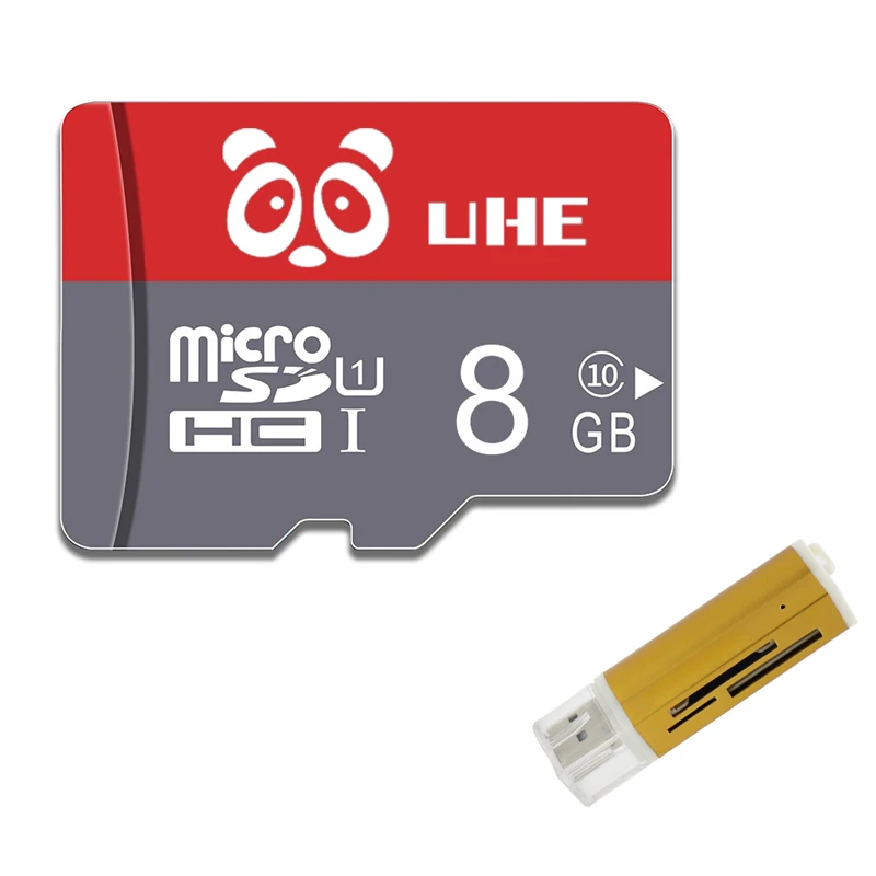 Красная карта памяти Micro SD, 32 ГБ, 64 ГБ, класс 10, флеш-карта microsd, 16 ГБ, 8 ГБ, 4 Гб, tf карты с кардридером, мини-подарки - Емкость: 8 Гб