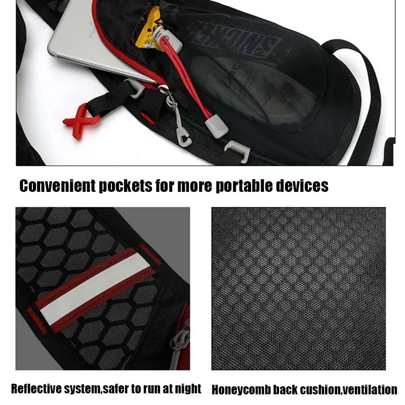 LOCAL León 5L correr impermeable mochila correr Trail Running bolsa ligero maratón deporte mochila 3 colores No bolsa de agua