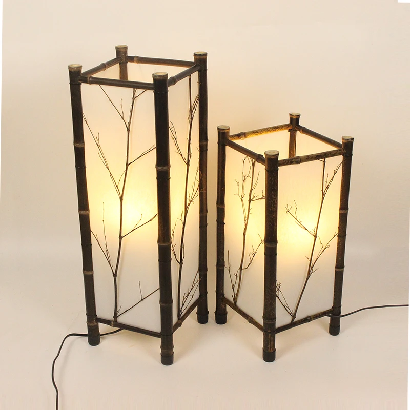 LED Chinese Style Vintage Lamp Bamboo Light Indoor Lighting Home Decorative Design Lantern E27 Japanese Bamboo Floor Lamp Hotel LED Chinese Style Vintage Lamp Bamboo Light Indoor Lighting Home Decorative Design Lantern E27 Japanese Bamboo Floor Lamp Hotel