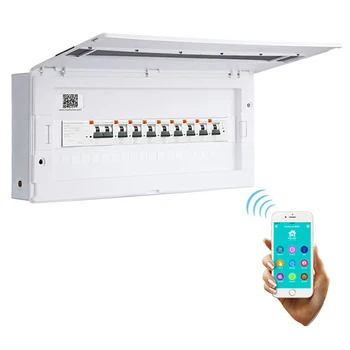 

Smart Distribution Box 8 Circuit Breakers Electrical Distribution Box Cellphone APP control