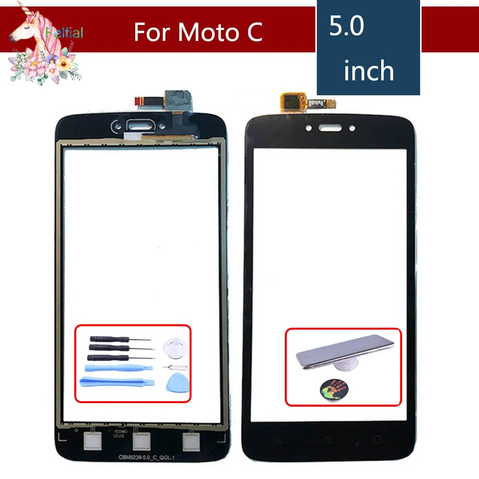 Для Motorola Moto C XT1750 XT1755 Plus XT1721 XT1723 XT1724 сенсорный экран дигитайзер Датчик Внешний