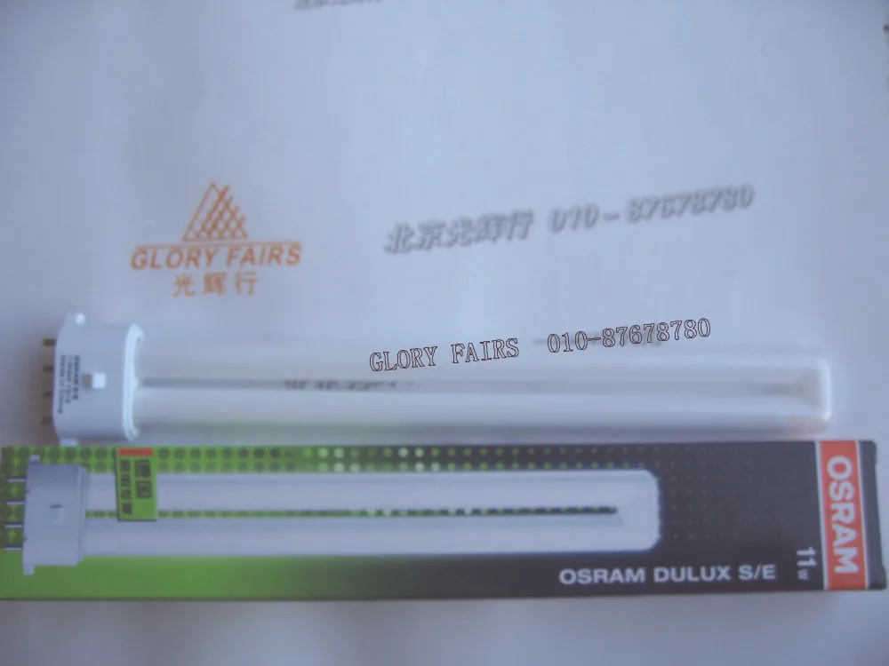

OSRAM DULUX S/E 11W/840 11W compact fluorescent lamp tube,LUMILUX 2G7 4 pins,Cool white,table lighting downlight,11W light bulb
