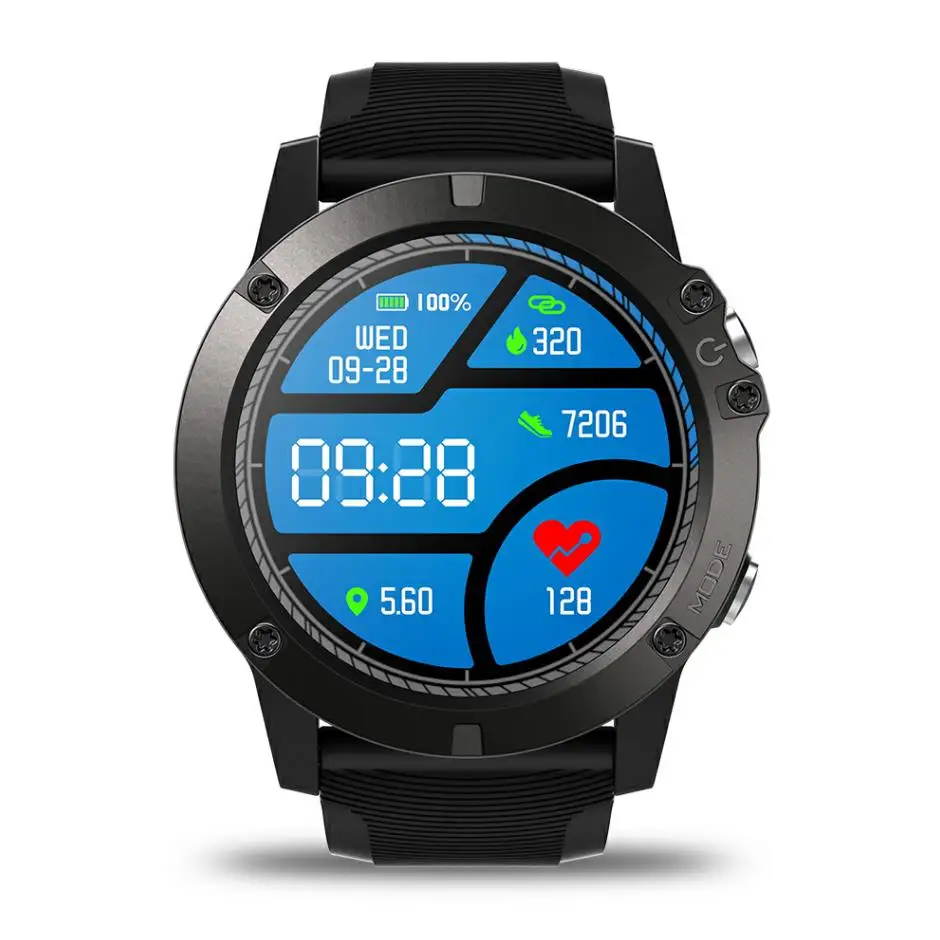 Zeblaze VIBE 3 PRO ips цветной сенсорный дисплей спортивные Смарт-часы IP67 водонепроницаемые Смарт-часы для Android и IOS - Цвет: Black