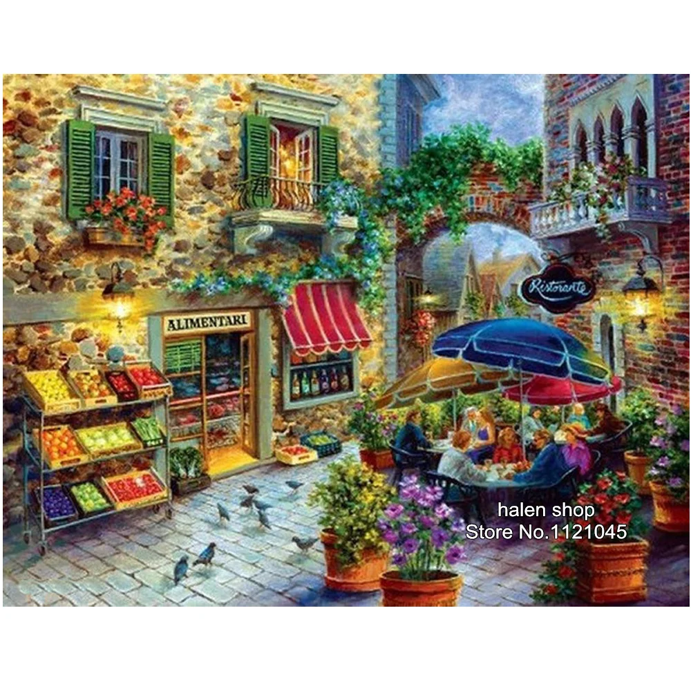 

3D DIY Diamond Painting Cross Stitch Kits Family garden Picture of Rhinestone Diamond Embroidery Diamond Mosaic Needlework DF560