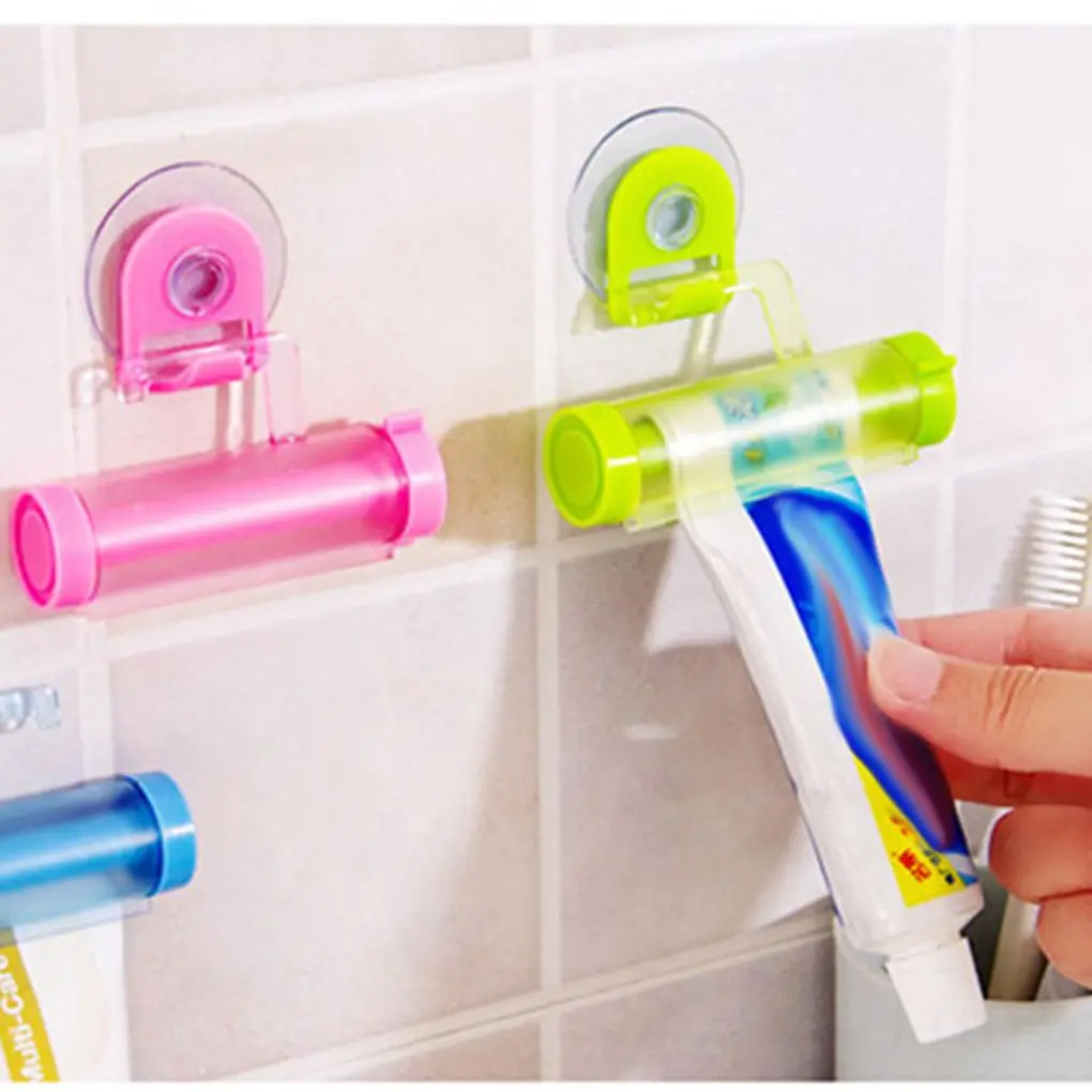 

Random Color Rolling Squeezer Toothpaste Dispenser Tube Partner Sucker Hanging Distributeur Bathroom Tool