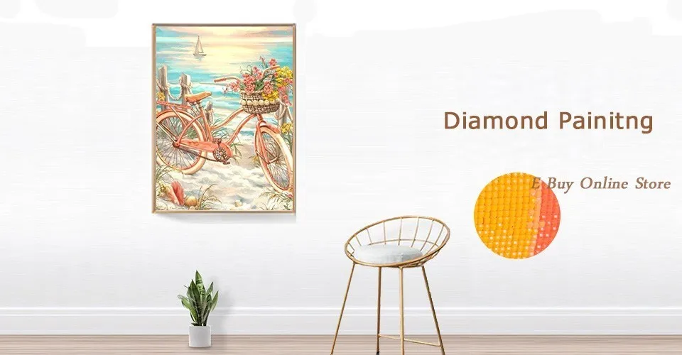 Huacan Алмазная картина цветок и велосипед картина Стразы квадратная Алмазная вышивка мозаика подарок