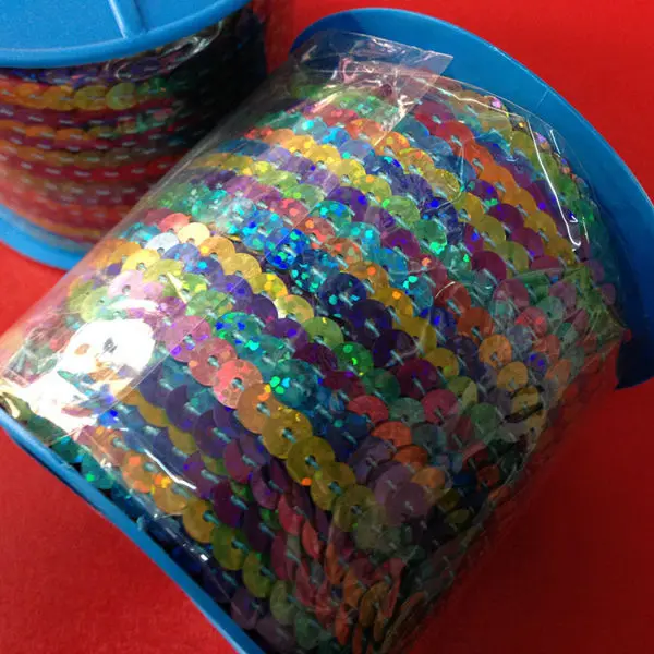 ( High temperature ! ) 6MM/w 100Y/pc Pvc Sequins Paillette Spangle