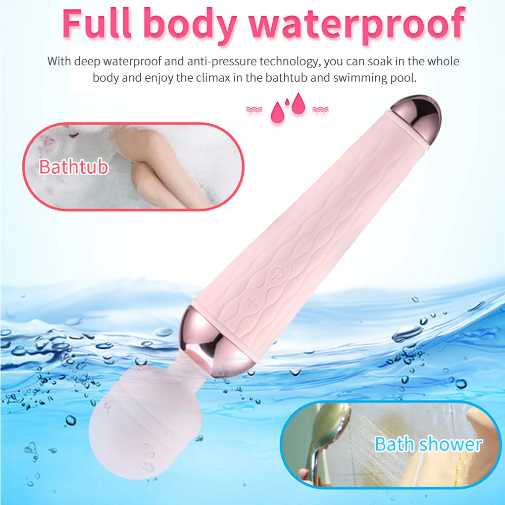 Powerful Clitoris Vibrators for Women USB Charge 10 Speeds AV Magic Wand Vibrator Massager Adults Sex Toys for Woman Masturbator (14)
