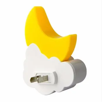 

1pc cool lamp Moon Lights Auto Sensor Lamp AC110-220V Baby Kids Child Nightlight Wall Socket Light-controlled mini small light