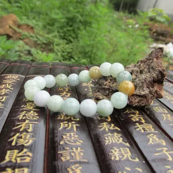 

9mm natural jade bracelet three color jade hand on loose beads beads jewelry bead jade genuine men and women section