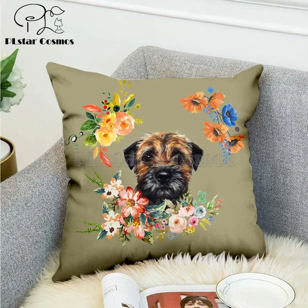 Pet dog flower puppy скандинавский короткий плюшевый чехол для подушки из полиэстера