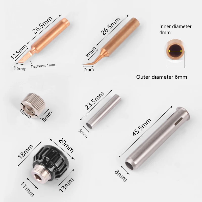 Handskit-15PCS-Pure-Copper-Solder-Iron-Tip-900M-Tip-for-Soldering-Rework-Station-for-936-937