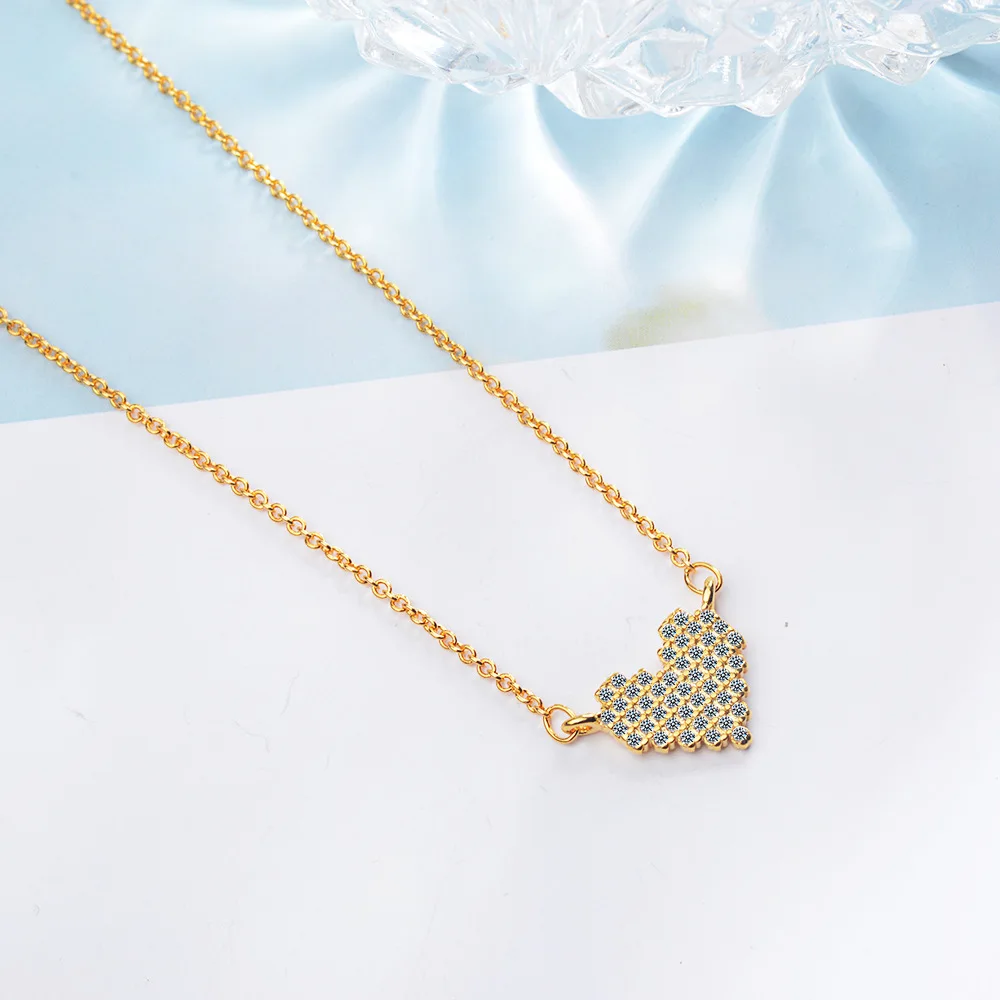 heart cubic zirconia necklaces jewelry (4)
