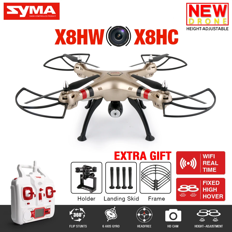 Newest X8HW FPV RC font b Drone b font With WIFI Camera 2 4G 6 Axis