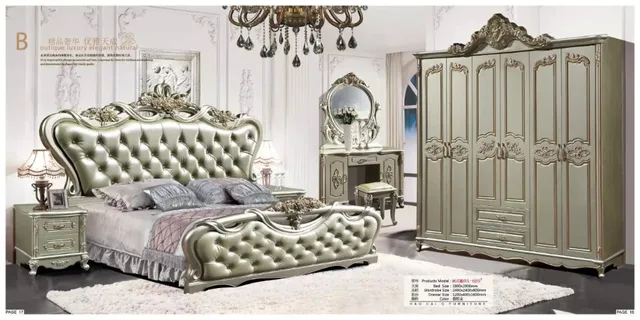 Special Price Modern European Solid Wood Bed Fashion Carved