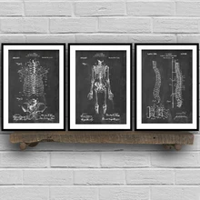 Esqueleto de Anatomía Humana cuadro sobre lienzo para pared pósteres e impresiones Vintage regalo de educación para estudiantes médicos decoración de oficina