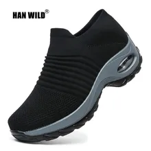 HAN WILD/Коллекция года; сезон весна; женские кроссовки на платформе; прогулочная обувь из сетчатого материала на воздушной подушке; удобная спортивная обувь для тенниса и улицы