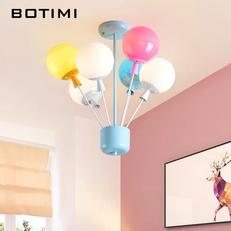 

BOTIMI New Arrival Ceiling lights With Acrylic Lampshade For Children Room Colorful Lamparas de techo Indoor Decor Kids Lighting