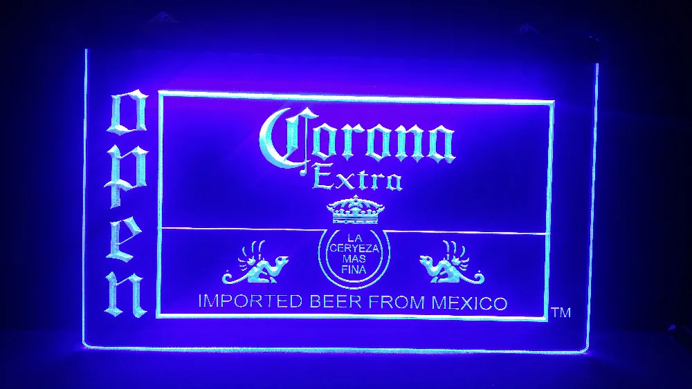 Бестселлер Corona Beer OPEN shop 3d вывески светодиодная неоновая вывеска|Таблички и знаки|