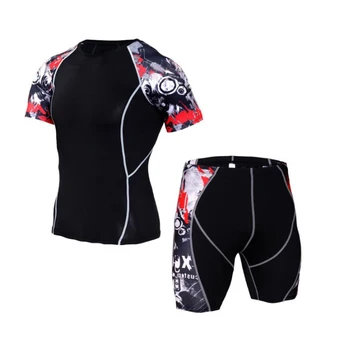 

2018 new fashion casual men's sports print short-sleeved camouflage T-shirt, summer personality printing men's T-shirt