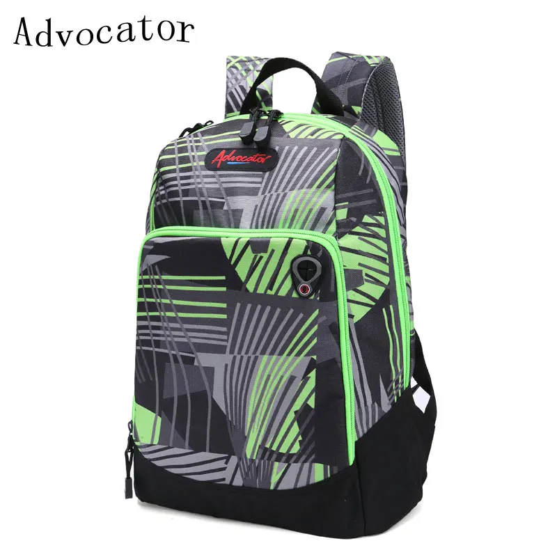 Advocater Nylon Printing School Bags Chirldren Green Backpack Kids Knapsack in Primary School