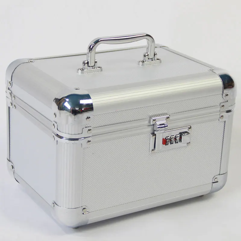 

Cosmetic Make Up Bag Holder New Fashion Travel Professional Makeup Organizer Case Quality Key/Coded Lock Storage Box Jewelry