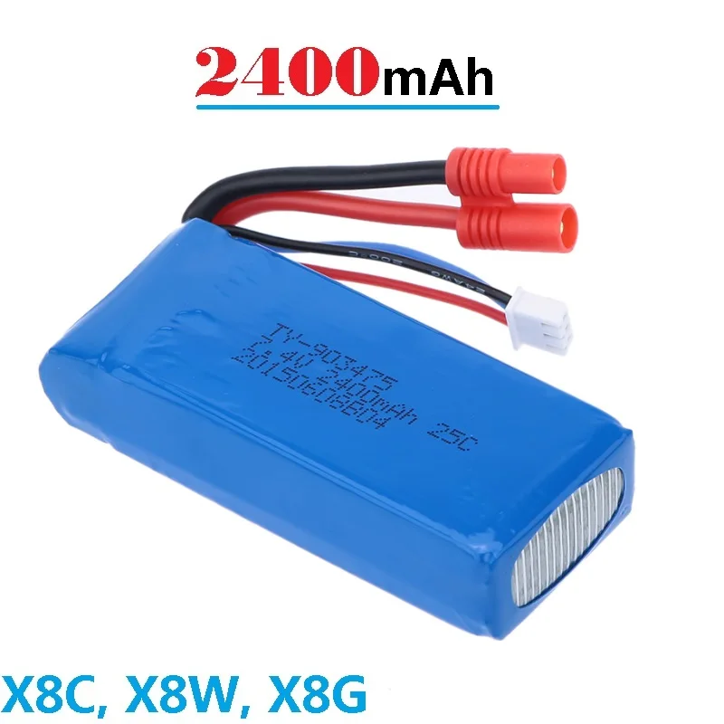 Аккумулятор для SYMA X8 X8C X8W X8G, 7,4 В, 2400 мАч