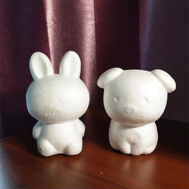 

IBooWu 12cm polystyrene foam mold puppy 14cm foam bunny DIY handmade material Brithday Gift