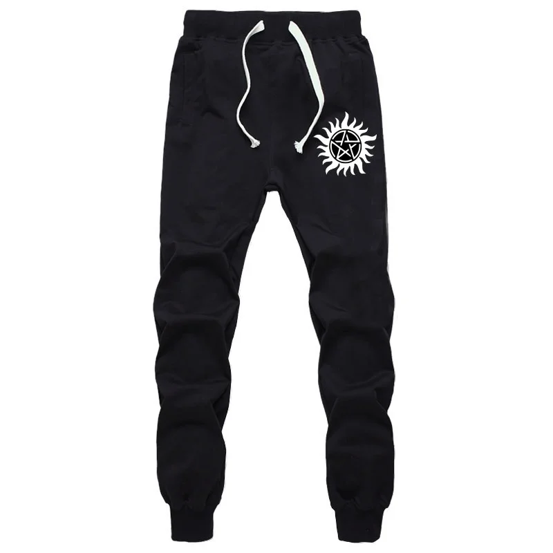 Students Casual Pants Summer Fashion Sports Breathable Pants Anime Supernatural Print Long Pants orange sweatpants