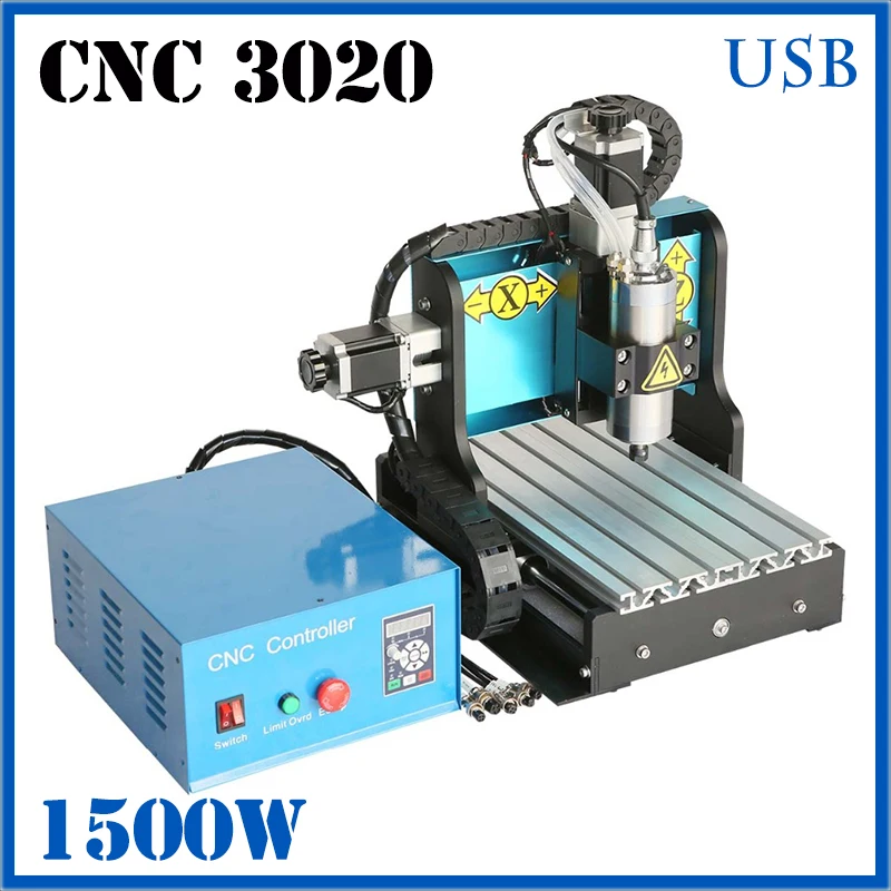 Сверлильный станок JFT CNC 3020 1500 Вт 4 оси USB-порт для 3D резьбы по дереву | Инструменты