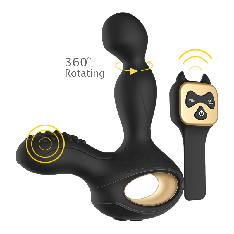 Wireless Remote Control 360 Degree Rotation Heating Male Prostate Massage USB Charging G-Spot Prostat Vibrator for Anal Sex Toys |