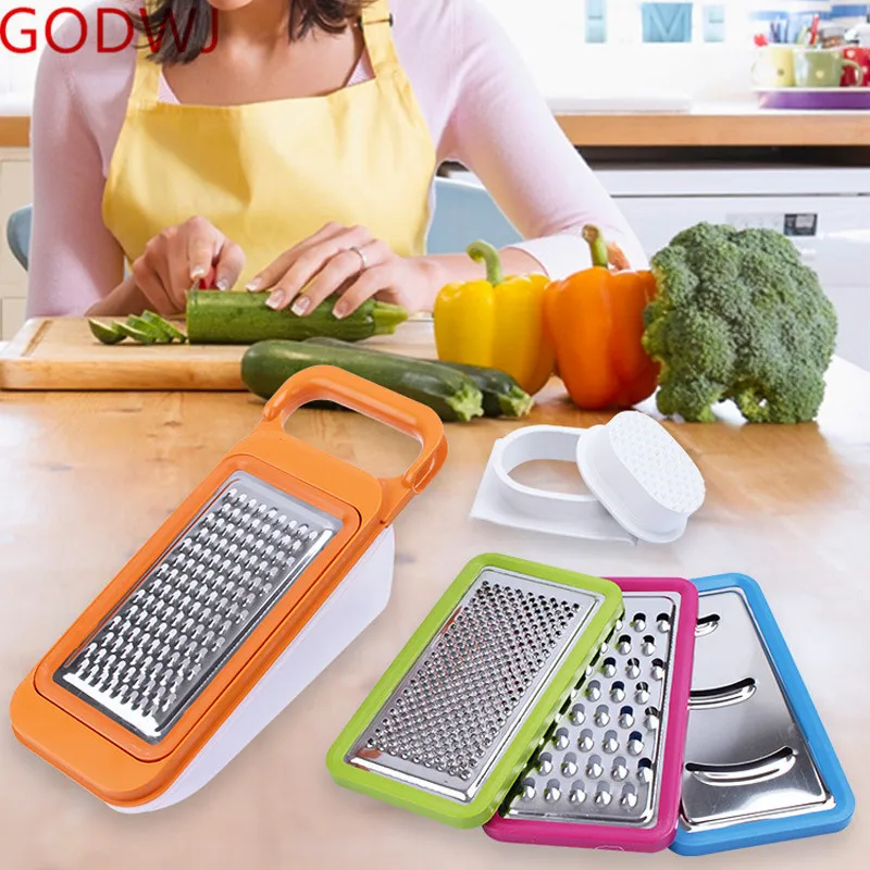 

GODWJ Multifunctional Stainless Steel Vegetable Chopper Carrot Potato Slicer Planer Ginger Garlic Crusher Kitchen Gadget