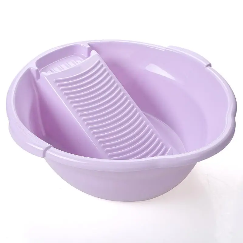 Большие пластиковые умывальник с пеной веник высокого качества Практические утолщение детское нижнее белье стирки удобный товары для дома - Цвет: purple
