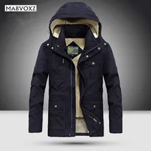 25 градусов мужские куртки и пальто зимние толстые мужские парки Бизнес Повседневная брендовая одежда черный мех внутри деним хлопок