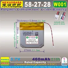 [W001] 3,7 V 460mah [582728] полимерный литий-ионный/литий-ионный аккумулятор для умных часов; MP4; Q50, G700S